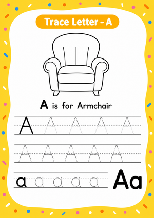 Printable Letter A Tracing Worksheet | Kindergarten Phonics