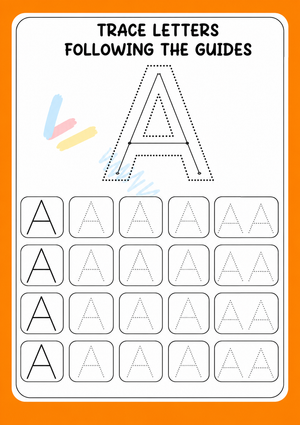 Grade K Letter A Tracing — Printable No-Prep Worksheet