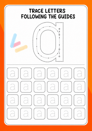 Grade K Letter A Tracing — Printable No-Prep Worksheet
