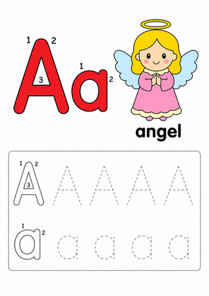 Letter A Tracing Printable | Grade K Phonics