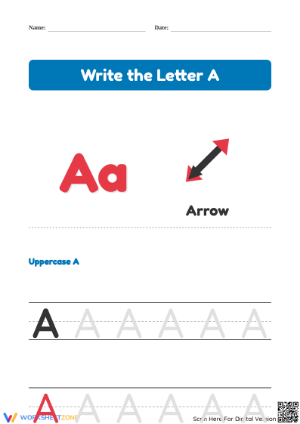Letter A Beginning Sound Worksheet | Printable Grade K-1
