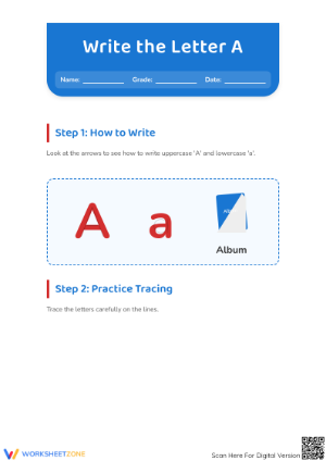 Essential Letter A Beginning Sound Worksheet | Grade K