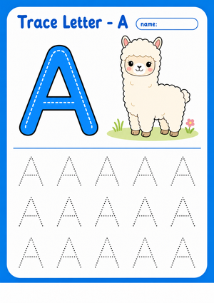 Letter A Tracing Worksheet | Printable Kindergarten ELA