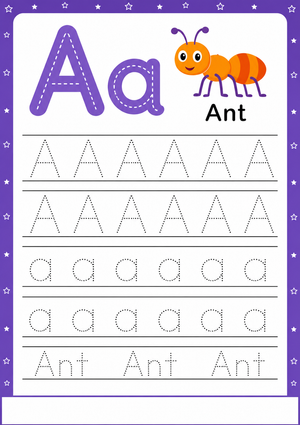 Essential Letter A Tracing & Beginning Sound Worksheet