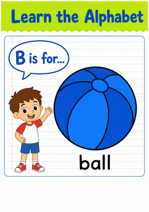 Grade K Letter B Sound — Printable No-Prep Worksheet
