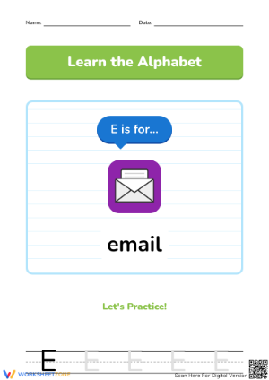 Letter E Beginning Sound Worksheet | Essential Grade K