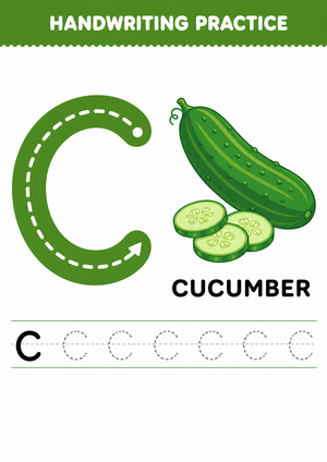 Printable Letter C Handwriting Worksheet | Grade K ELA