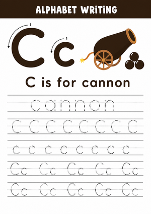 Printable Letter C Tracing Worksheet | Grade K Ready