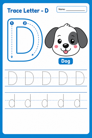 Printable Letter D Tracing Worksheet | Kindergarten ELA