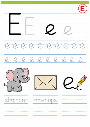 Letter E Beginning Sound Worksheet | Essential Grade K