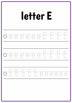 Essential Letter E Tracing Worksheet | Kindergarten ELA