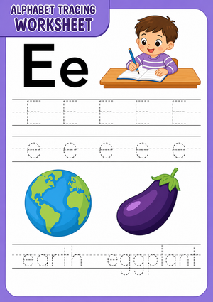 Letter E Beginning Sound Printable Worksheet | Grade K