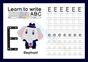 letter e beginning sound worksheets 15