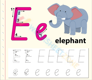 letter e beginning sound worksheets 2