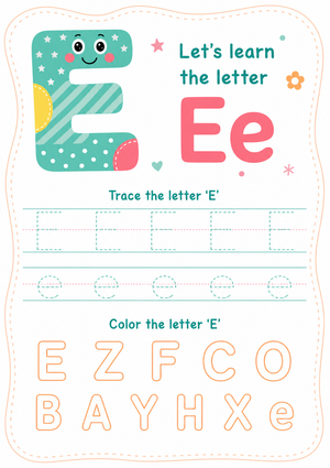 Letter E Beginning Sound Worksheet | Essential Grade K-1