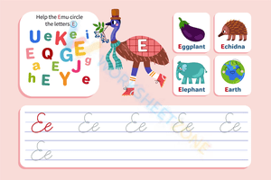 letter e beginning sound worksheets 36