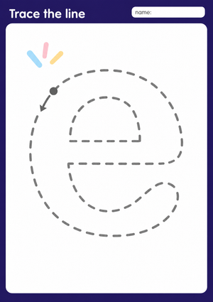 Printable Letter E Tracing Worksheet | Kindergarten ELA
