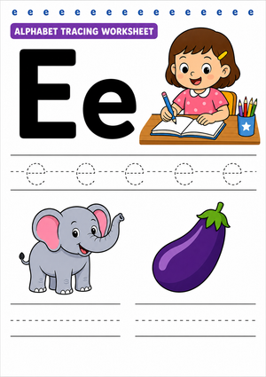 Essential Letter E Beginning Sound Worksheet | Grade K
