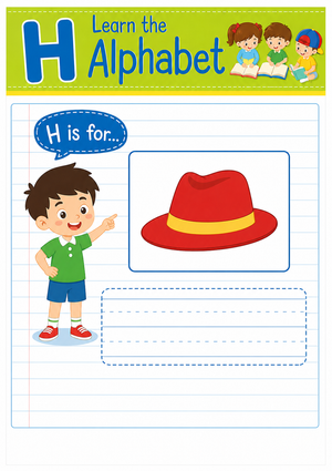Letter H Beginning Sound Worksheet | Grade K-2 Essential