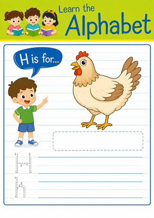 Printable Letter H Beginning Sound Worksheet | Grade K
