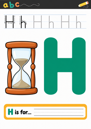 Letter H Beginning Sound Worksheet | Printable Grade K-2
