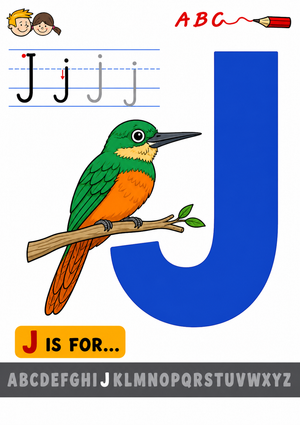 Letter J Beginning Sound Printable Worksheet | Grade K