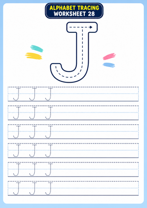 Letter J Tracing Worksheet | Essential Grade K-2 Phonics