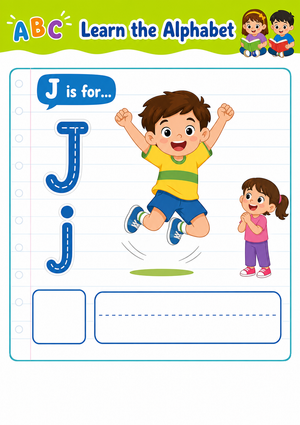 Printable Letter J Beginning Sound Worksheet | Grade K