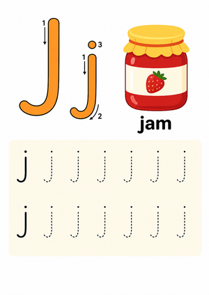 Letter J Beginning Sound Worksheet | Grade K Essential