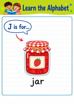 Printable Letter J Beginning Sound Worksheet | Grade K
