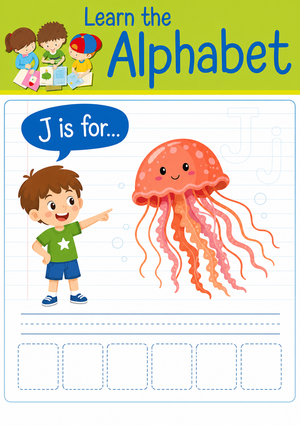 Letter J Beginning Sound Worksheet | Printable Grade K ELA