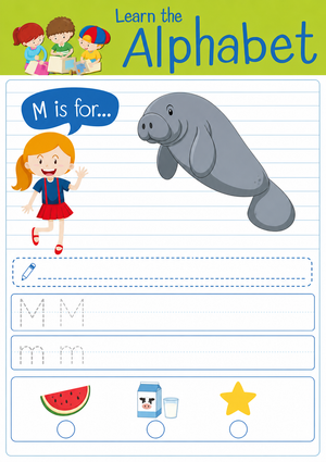 Letter M Beginning Sound Printable Worksheet | Grade K
