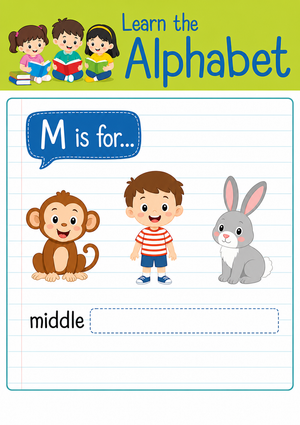 Printable Letter M Beginning Sound Worksheet | Grade K