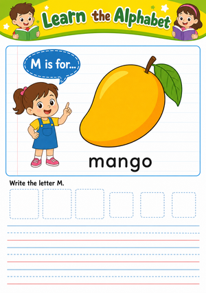 Letter M Beginning Sound Printable Worksheet | Grade K