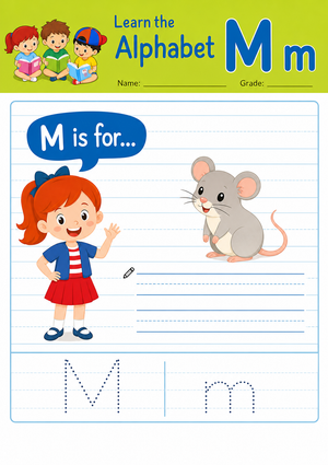 Essential Letter M Beginning Sound Worksheet | Grade K