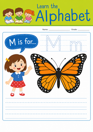 Letter M Beginning Sound Printable Worksheet | Grade K
