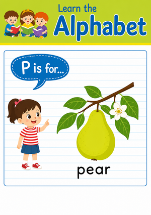 Letter P Beginning Sound — Printable Kindergarten Worksheet