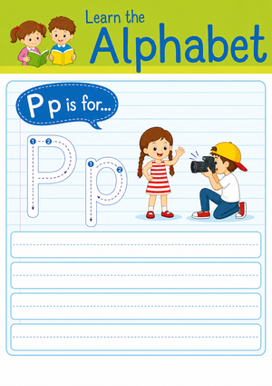 Letter P Beginning Sound Worksheet | Printable Grade K-2
