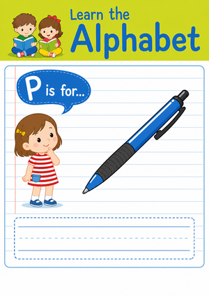 Letter P Beginning Sound Printable Worksheet | Grade K