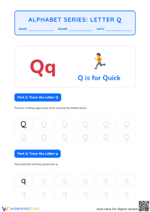 Letter Q Beginning Sound Worksheet | Essential Phonics