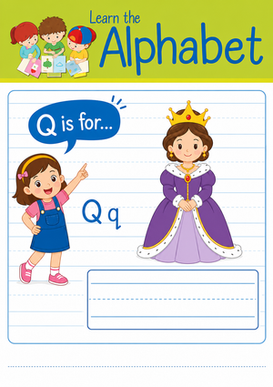 Printable Letter Q Beginning Sound Worksheet | Grade K