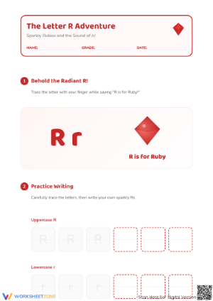 Letter R Beginning Sound Worksheet | Essential Grade K-1