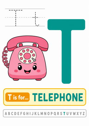 Printable Letter T Beginning Sound Worksheet