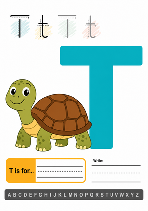 Printable Letter T Beginning Sound Worksheet | Grade K