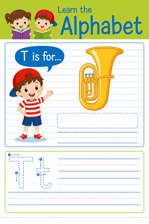 Essential Letter T Beginning Sound Worksheet | Grade K-2