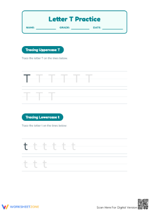Letter T Beginning Sound Worksheet | Essential Grade K-1