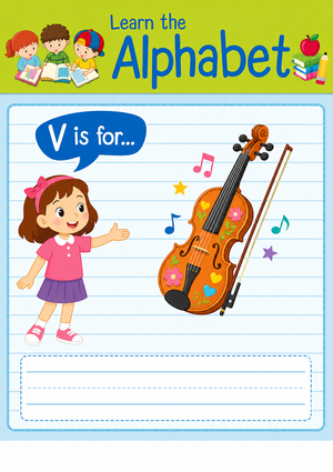 Printable Letter V Beginning Sound Worksheet | Grade K