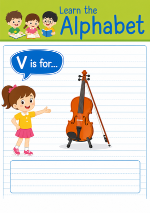 Letter V Beginning Sound Worksheet | Grade K-2 Essential