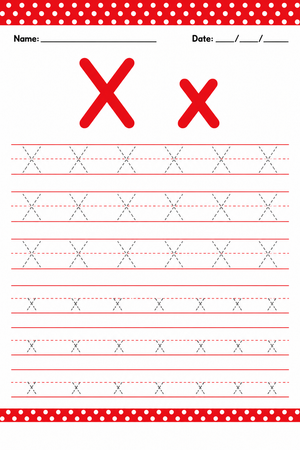 Letter X Tracing Worksheet | Essential Grade K-1 Phonics