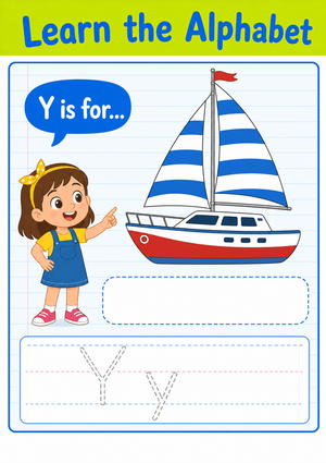 Printable Letter Y Beginning Sound Worksheet | Grade K